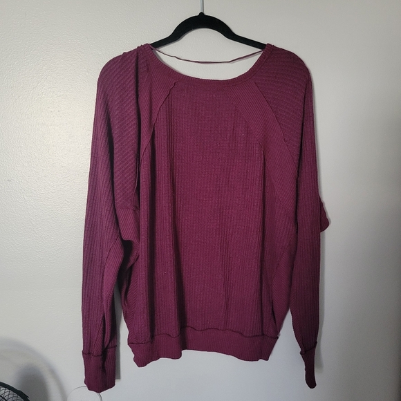 Free People We The Free Santa Clara Thermal Cotton Bohemian Shirt. Size L - Picture 3 of 8